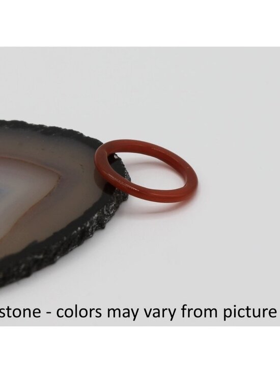 Jewelry - Ring natural dark orange stone 2.5mm